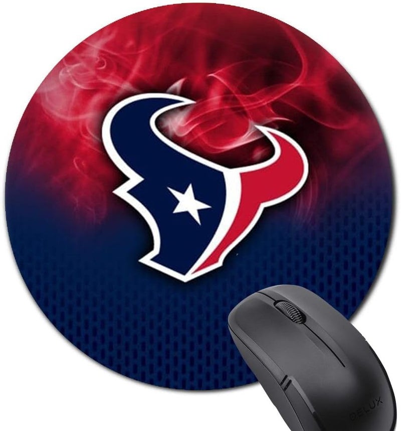 ZYJTEK Sports Round Mouse Pad,Non-Slip Rubber Base Mousepad for Computers Laptop Desk,Blue Red Design Gaming Mouse Mat for Football Fans - Image 2